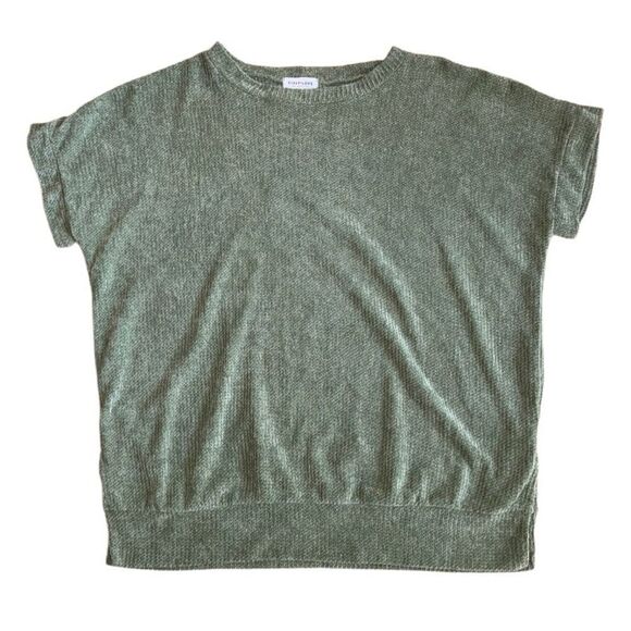 First Love Tops - First Love By Lovelyn Women's Relaxed Fit Oversized Green Top - Size Small (